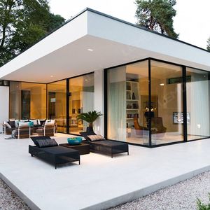Fenêtres panoramiques fixes ultra-larges pour bâtiments commerciaux, double vitrage, résistantes aux ouragans, murs-rideaux en aluminium et verre - Product Image 5