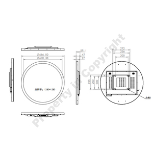 Affichage numérique publicitaire mural, écran tactile LCD à transistor à <span class=keywords><strong>film</strong></span> mince circulaire personnalisé de 23,6 pouces - Product Image 3