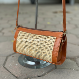 Embrague RATTAN, embrague de ratán de playa de verano, embrague de paja de sobre pequeño tejido a mano informal de estilo bohemio - Product Image 1