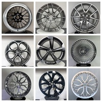عجلات كروم مخصصة QLT 57DR مصنوعة بالحدادة مقاس 15 و18 بوصة بـ6 أذرع 4×100 5×114.3 لسيارات سوبارو BRZ ونيسان 350Z و370Z وMX-5