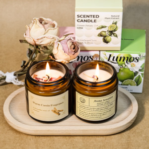 Emballage de parfum personnalisable, pot en verre brun de 100 g, bougies parfumées vegan faites à la main pour la Saint-Valentin, Diwali, parfum d'ambiance pour la maison - Product Image 6