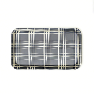 Plateaux <span class=keywords><strong>de</strong></span> service alimentaire modernes aspect tressé <span class=keywords><strong>avec</strong></span> poignées intégrées en mélamine <span class=keywords><strong>de</strong></span> 15 pouces / 17,5 pouces pour organiser les condiments et transporter les boissons - Product Image 6