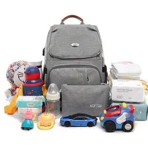 नई multifunctional पोर्टेबल तह पालना बेबी डायपर बैग म्यू विस्तार योग्य बच्चे बिस्तर ठोस पॉलिएस्टर बैग डायपर बैग