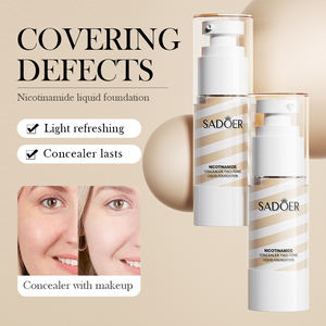 Base de Maquillaje Líquida con Nicotinamida SADOER Cosmetics, Larga Duración, Hidratante, <span class=keywords><strong>Corrector</strong></span>, Blanqueadora, Resistente al Agua, Tamaño Viaje <span class=keywords><strong>para</strong></span> Mujer - Product Image 3