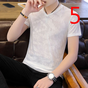 เสื้อยืดมีปกพอร์ตลม7551ฤดูร้อนทรงสลิมเวอร์ชันเกาหลีเทรนด์สีล้วนชั้นนำสำหรับผู้ชายมีความเห็นอกเห็นใจ - Product Image 5