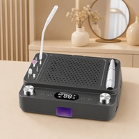 Collecteur de poussière d'ongles ultra silencieux avec perceuse à ongles électrique et lampe UV LED pour une manucure silencieuse
