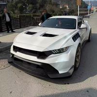 Pour Ford Mustang : Kit Carrosserie Style GTD – Lame de Pare-chocs Avant en Fibre de Carbone, Diffuseur, Spoiler, Panneau de Garde-boue Large, Amélioration de Capot