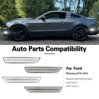Lampu Sein LED Sequential Scan Side Marker Otomatis untuk Ford Mustang 2010 2014 Lampu Depan Lensa Bening Putih AR3Z 15A201 2 Pcs