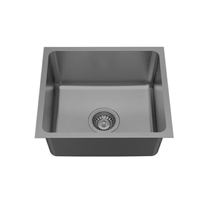Fregadero de cocina utilitario de barra, cuadrado, mini, de un solo tazón, bajo encimera, de acero inoxidable SUS304 cepillado, antihuellas, de gran profundidad y diseño personalizado - Product Image 5