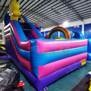 Outdoor party jumping bouncy castle with slide combo jumper castillo hinchable <b>inflatable</b> unicorn playground - Product Image 4