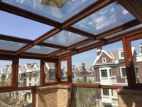Solárium Residencial Moderno de Vidrio con Marco de Aleación de Aluminio, Doble Vidrio Templado, Vidrio Low-E, Alto Aislamiento Térmico