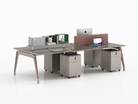 JUOU – cloison de bureau moderne, poste de travail ouvert pour 2 4 6 personnes, table de bureau, séparateur de poste de travail moderne