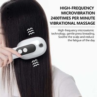 Brosse à vapeur pour lisser les cheveux Vibration Red Led Light Hot 2 en 1 Brosse à cheveux chauffante sans fil Peigne