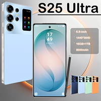 Smartphone S25 Ultra étanche à la poussière et scellé, écran LCD 6,9 pouces 120Hz, Android 15, 16 Go RAM, 1 To ROM, 108 MP, 8000 mAh+, MTK Dimensity Deca Core, 5G, Double SIM, Reconnaissance Faciale
