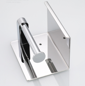 Portarrollos de papel higiénico de baño cromado de acero inoxidable montado en la pared sin Taladro - Product Image 4