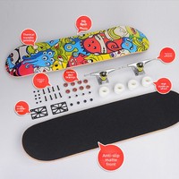 Nouveau skateboard de street en bois d'érable concave double kick de 31 pouces pour adultes, débutants et enfants, ABEC 5
