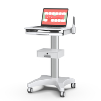 Chariot mobile médical moderne OEM pour ordinateur portable, en métal écologique, avec tiroir et support de scanner, pour usage clinique et hospitalier (BEWISER OC-3Pro)