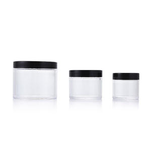 <b>Plastic</b> Jars Transparent Round Wide Mouth 15ml 30ml 60ml 150ml For Cosmetic Creams <b>Packaging</b> PS Material - Product Image 4