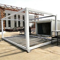 Maison modulaire préfabriquée en acier galvanisé de 20 pieds/40 pieds pour bureau et salle, conception de conteneur détachable, taille personnalisable