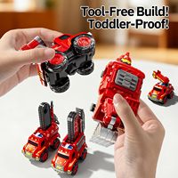 EPT Educativo 5 en 1 Camión de Bomberos para Niños de 3 a 6 Años, Juguete Robot Desmontable y Transformable