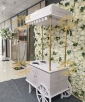 Présentoir Moderne pour Desserts Sucrés et Fleurs, Extérieur, pour Chariot, Mariage, Fête, Événement, Bar à Bonbons avec Roues en PVC