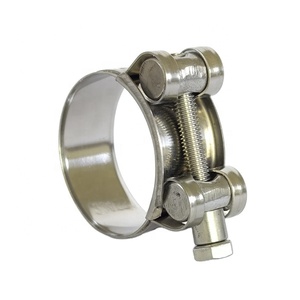 Abrazadera Europea de Alta Resistencia de un Solo Perno Ajustable de Acero Inoxidable - Product Image 1