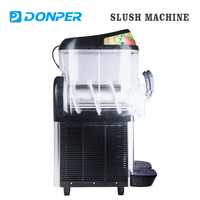 Machine à slush pour margaritas et daiquiris XC224 en acier inoxydable, capacité 12L, à moteur, pour usage en restaurant