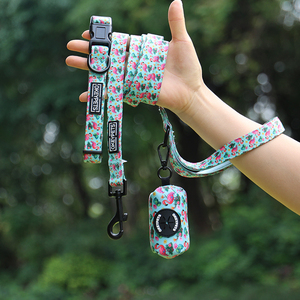 ペット用品 犬用アクセサリー ネオプレン製犬用リードと首輪セット ネオプレンポリエステル製 カスタム印刷入り犬用リードセット - Product Image 2
