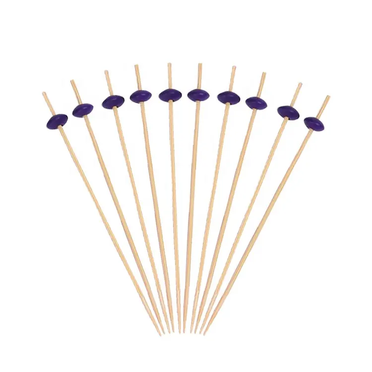 Brochettes pour boissons Brochettes Soucoupe volante violet profond Brochette de bambou standard d'exportation