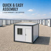 Maison conteneur préfabriquée à montage facile, unité modulaire en acier pour bureau de chantier ou camp de travail