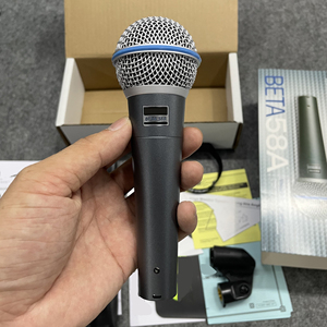 Micrófono <span class=keywords><strong>Profesional</strong></span> de Metal Beta58a 58A, Micrófono Dinámico Cardioide Vocal <span class=keywords><strong>Profesional</strong></span> con Cable, Micrófono de Karaoke con Cable XLR para <span class=keywords><strong>Shure</strong></span> - Product Image 1