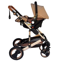 Poussette 3 en 1 de luxe pour bébé Landau haut paysage Siège auto pour bébé Fournisseur chinois Vente directe OEM Personnalisé