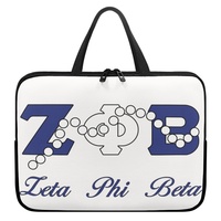 Housse de transport portable pour ordinateur portable Iota Phi Lambda avec poignée, motif lettres grecques et perles, pour sororité