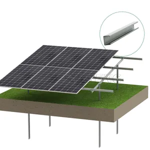 Kseng Carbon Steel Ground Solar Mounting Bracket Pole Mount Solar Frame Solar Panel Ground System