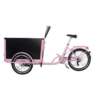 Bicicleta Eléctrica Familiar Holandesa Barata con Certificación CE, Estilo Europeo, Bicicleta Eléctrica <span class=keywords><strong>Enduro</strong></span> para Campamento, Bicicleta de Carga Familiar de 3 Ruedas, Bakfiet - Product Image 1