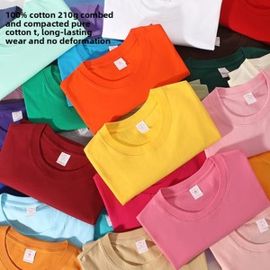 Camiseta de Algodón 100% Teñida Reactivamente de Alta Calidad, Resistente a las Arrugas, Personalizable con Impresión, Lisa, Casual, para Hombre - Product Image 1