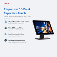 Vente en gros d'usine, écran tactile 17 pouces, HD 1280*1024, panneau tactile capacitif 10 points, pour supermarché