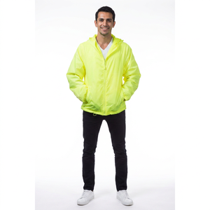 Chaqueta Cortavientos con Capucha para Hombre, Nuevo Estilo, Resistente al Viento, con Cuello Alto, Logotipo Frontal, Diseño Vintage, Servicio OEM/ODM, Tela de Lona - Product Image 1