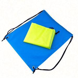 Unisex Custom Zipper Drawstring Polyester Plain Blank Design for Outdoor Spots <b>Packing</b> Easy Return <b>Waterproof</b> Shopping Bag - Product Image 4