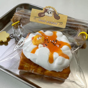 Grandi uova fritte in silicone per uso alimentare su Mini Toast che curano i giocattoli da spremere gourmet giocattoli per alleviare lo Stress - Product Image 1