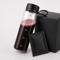 Bouteilles d'eau Tritan de 500 ml sans BPA ni BPS, compatibles lave-vaisselle, pour cadeaux promotionnels, bouteilles de shaker pour protéines et nutriments en plastique