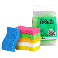 Éponge de cellulose jaune durable réutilisable pâte de bois tissu éponge de nettoyage pour sol salle de bain meubles de cuisine éponge de cuisine
