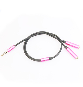 4 poli di metallo In lega di Alluminio 1 maschio a 2 femmina audio microfono splitter <span class=keywords><strong>Jack</strong></span> Da 3.5mm <span class=keywords><strong>aux</strong></span> Audio Splitter adapter - Product Image 5