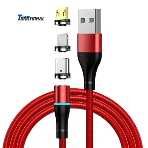 热卖工厂1米线安卓磁性USB电缆手机充电器电缆LED磁铁充电数据线适用于iPhone