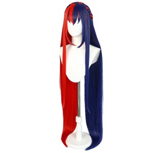 Peluca de pelo largo y liso azul y rojo resistente al calor para cosplay de <span class=keywords><strong>Alear</strong></span> de Fire Emblem Engage para mujer GAHC-071 - Product Image 4