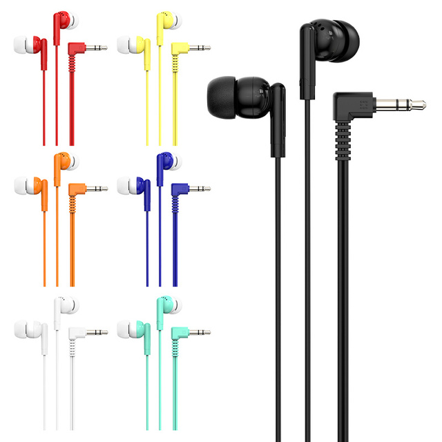 Flexible 3.5mm Wired Music Color ABS Earphones with In-Ear Feature Wired Earphone for Phone
