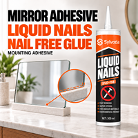 Colle super résistante sans clou pour le travail du bois, crochets, miroirs, cadres photo, plinthes – Colle liquide à prise rapide et forte, sans clou.
