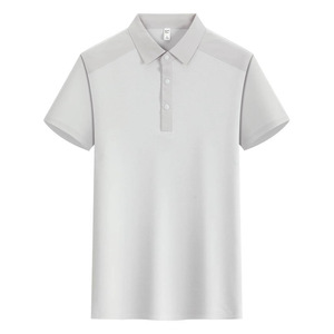 Polo Shirt Short Sleeve Solid Color Cotton Work Uniform Corporate Summer Wear Navy Blue - Product Image 3