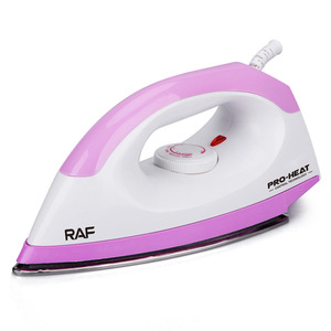 Fer à repasser à sec 1000W, semelle antiadhésive, thermostat réglable, chauffe rapide, corps rose, prise UK, pour vêtements et linge domestique - Product Image 1