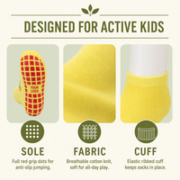 Chaussettes de trampoline antidérapantes avec logo personnalisé pour enfants et adultes, respirantes, en coton, à séchage rapide, pour le sport et les jeux